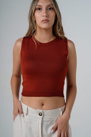 CROP TOP CUELLO REDONDO