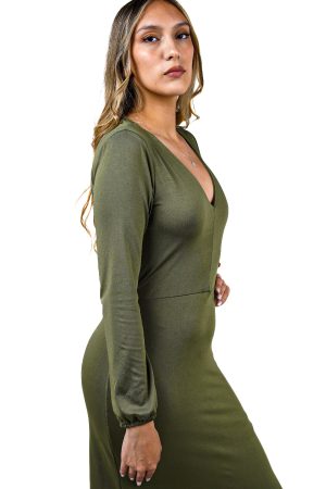 💚Vestido Largo Oliva