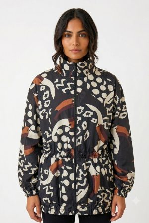 CORTAVIENTO ESTAMPADO 💥 (marron)